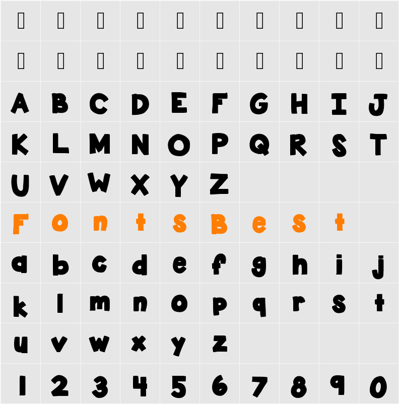 KBStickToThePlan Character Map