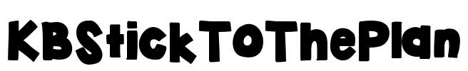 KBStickToThePlan Font Image