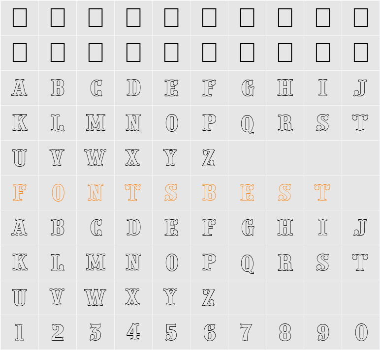 a_PresentumOtl Character Map
