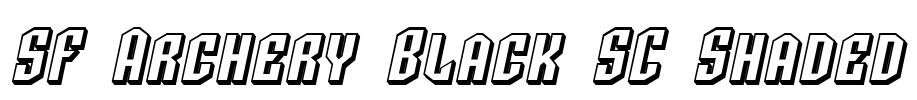 SF Archery Black SC Shaded Font Image