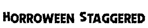 Horroween Staggered Font Image