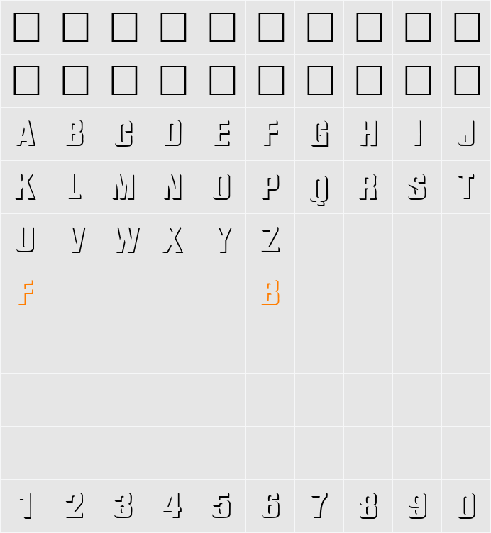 WhatARelief Character Map