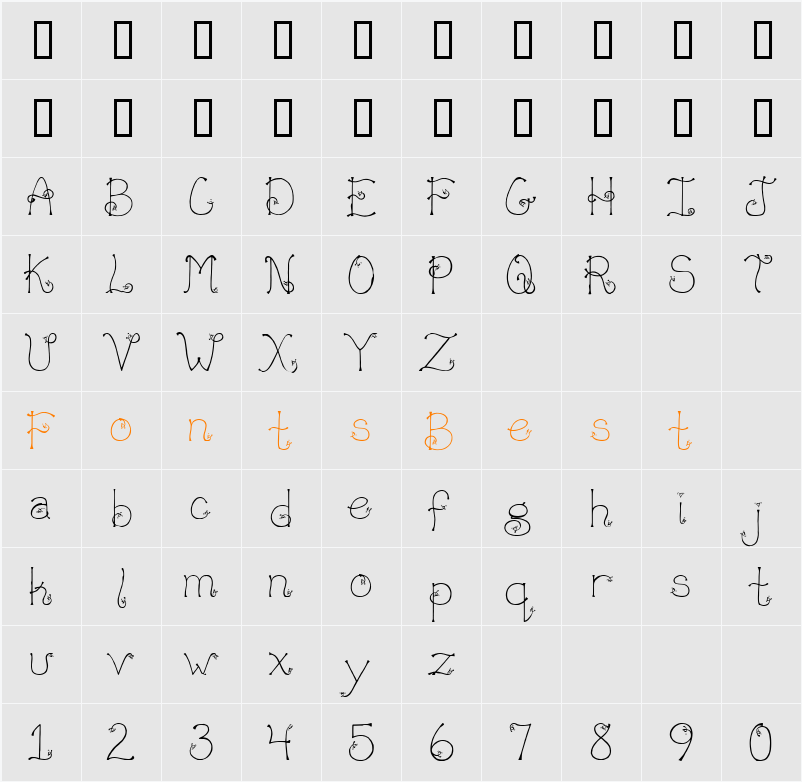 PC In a Heart Beat Character Map