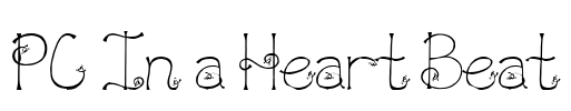 PC In a Heart Beat Font Image