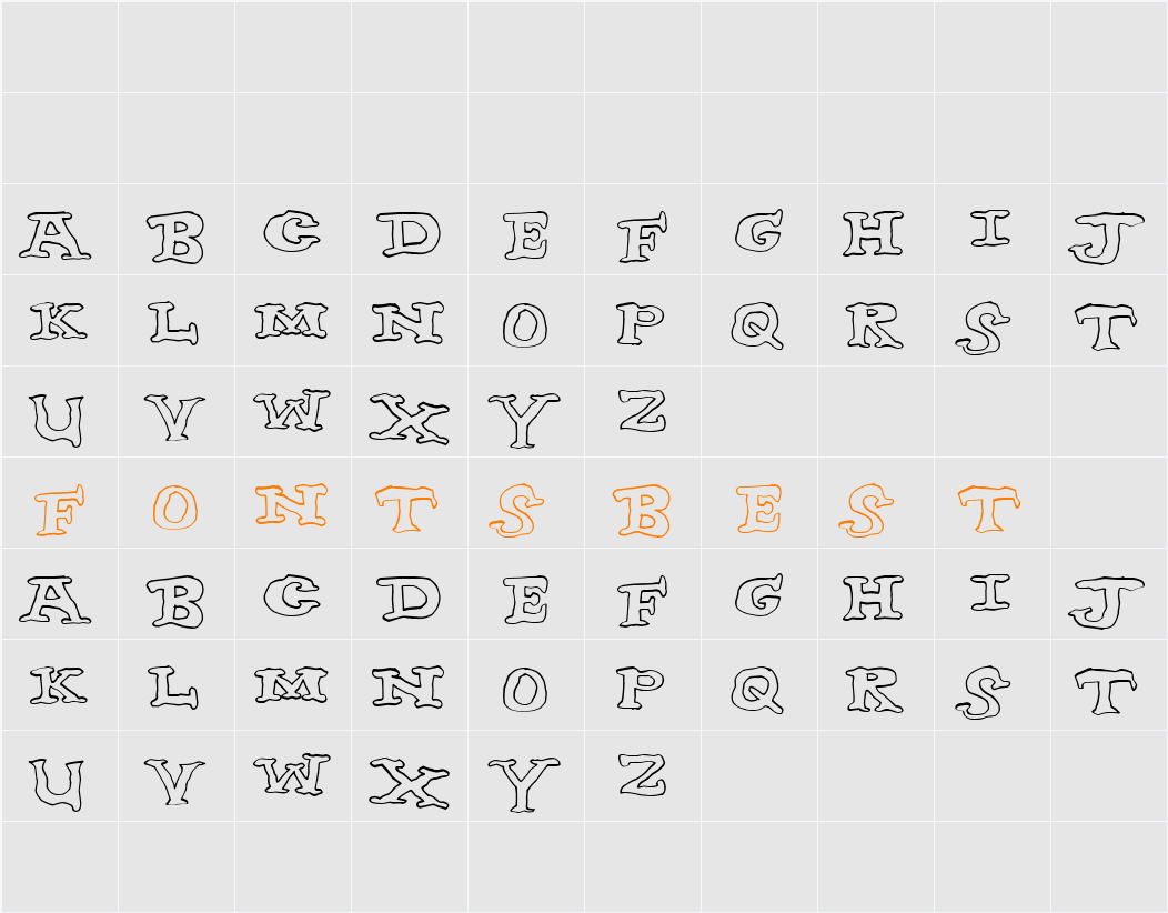 nighthour Character Map