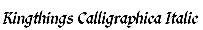 Kingthings Calligraphica Italic
