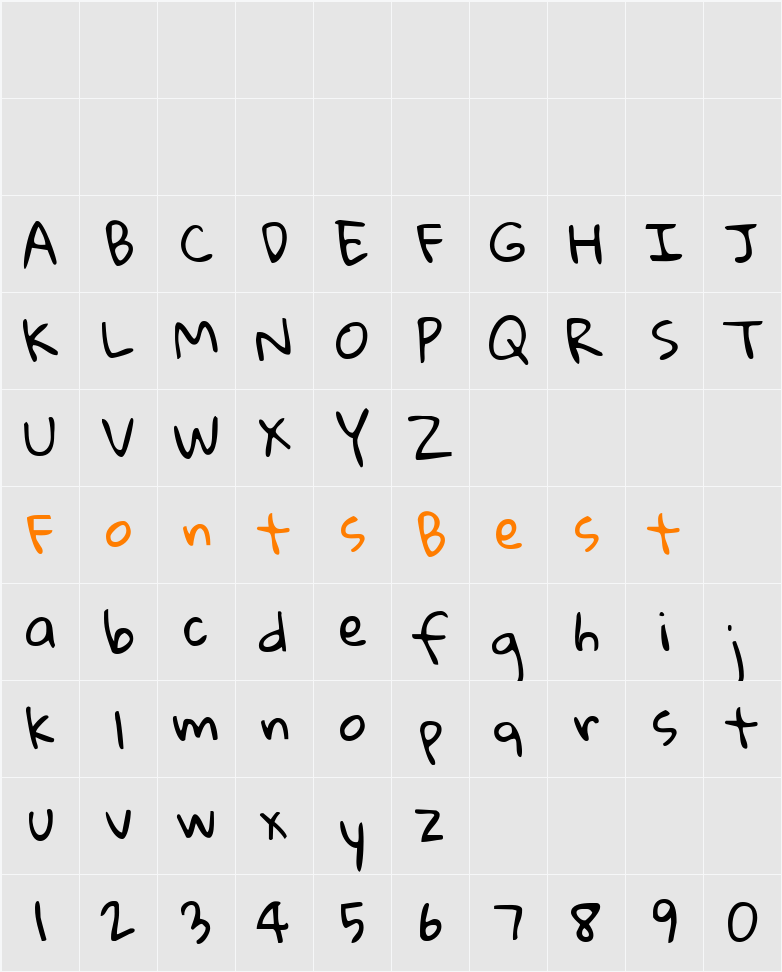 Gloria Hallelujah Character Map