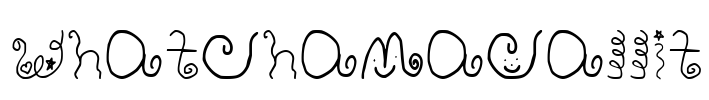 WhatchaMaCallit Font Image