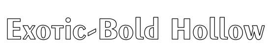 Exotic-Bold Hollow Font Image