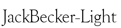 JackBecker-Light Font Image
