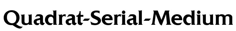 Quadrat-Serial-Medium Font Image