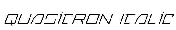 Quasitron Italic Font Image