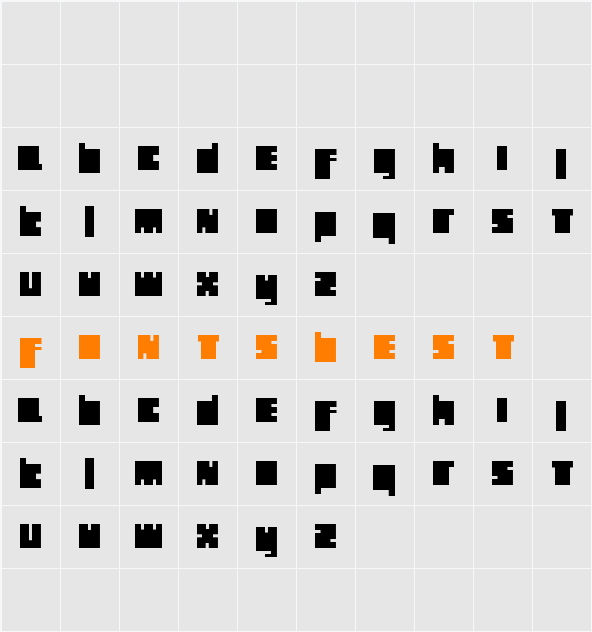 Holland Blocks Character Map