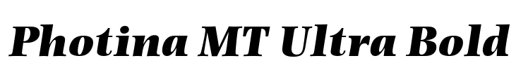 Photina MT Ultra Bold