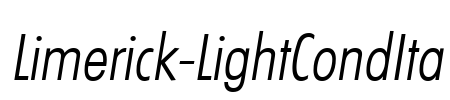 Limerick-LightCondIta Font Image
