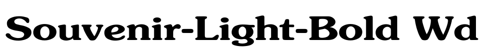 Souvenir-Light-Bold Wd Font Image