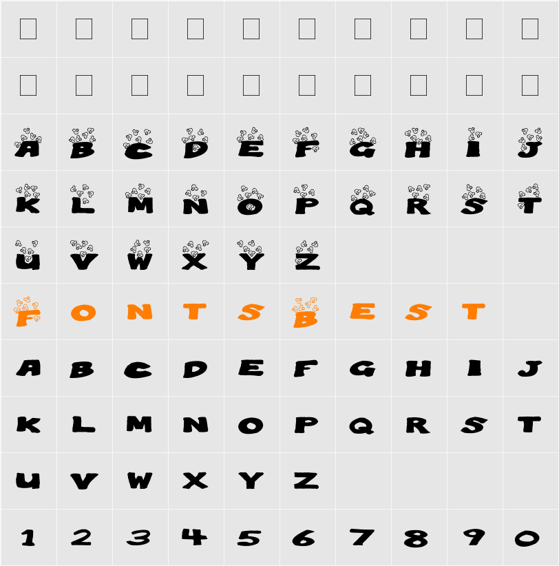Popping Popcorn Character Map
