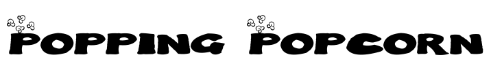 Popping Popcorn Font Image