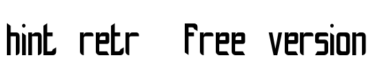 hint-retrò_free-version Font Image