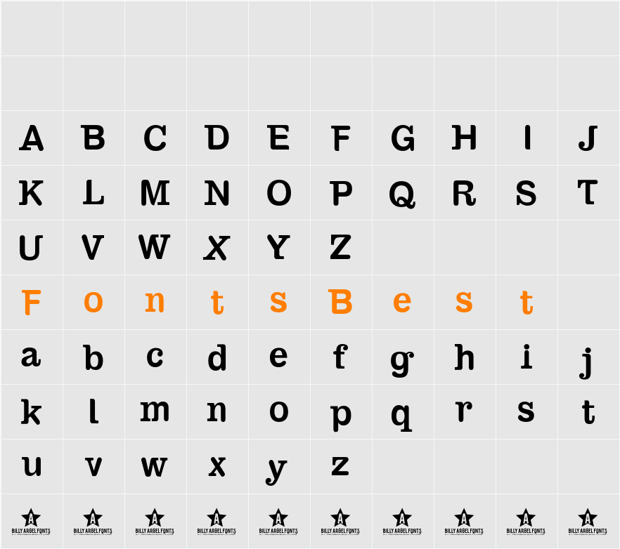 SAMBAHOLLYC Character Map
