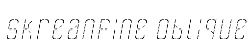 SkreanFine Oblique Font Image