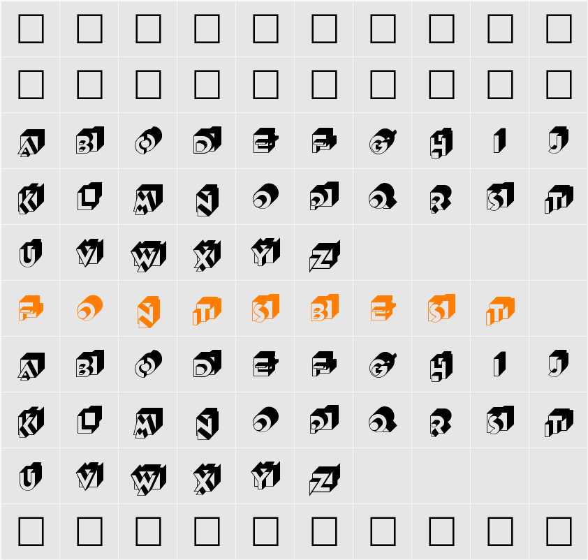 Knockout Character Map