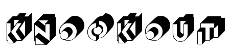 Knockout Font Image