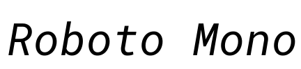 Roboto Mono