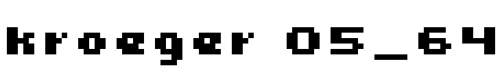 kroeger 05_64 Font Image