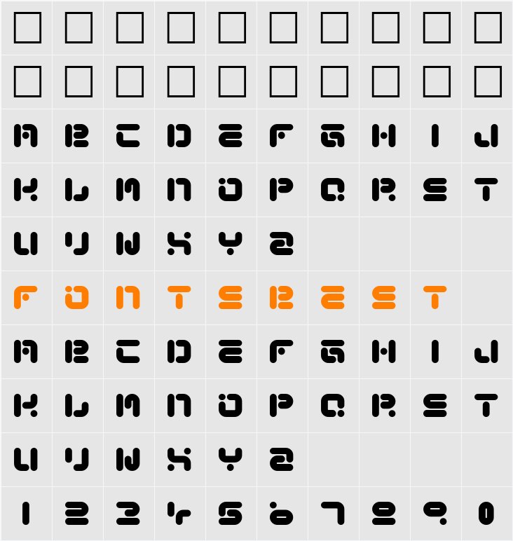 Funky Knut Sober Character Map