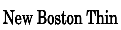 New Boston Thin Font Image