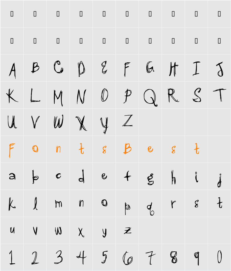 Luhyouone Character Map