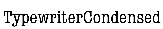 TypewriterCondensed Font Image