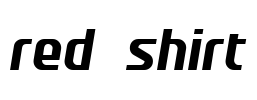 red shirt Font Image