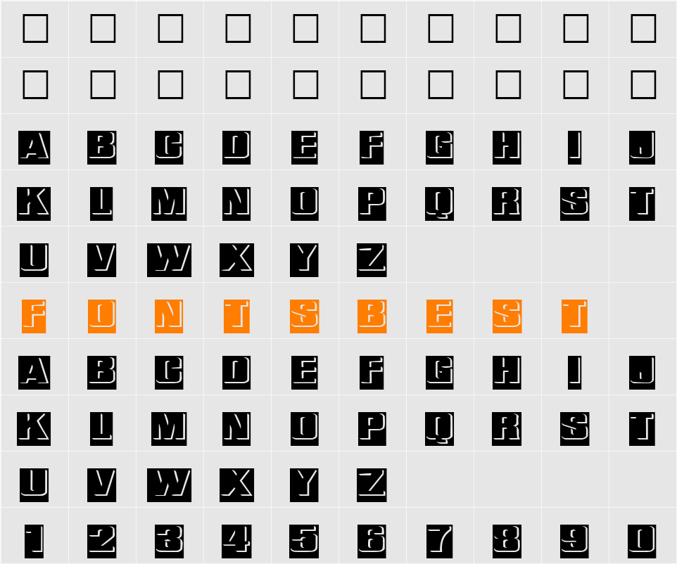 FZ BORDERS 13 EX Character Map