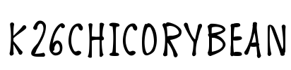 K26ChicoryBean Font Image