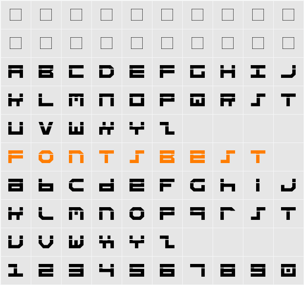Stuntman Laser Character Map