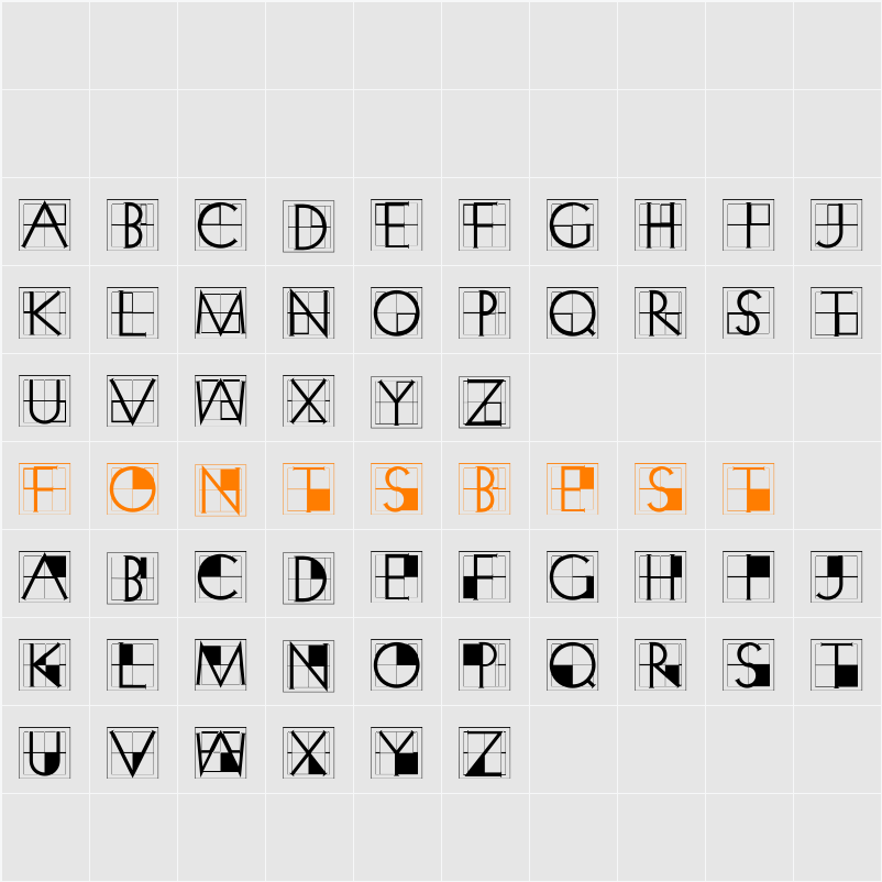 XperimentypoThree Character Map