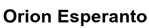 Orion Esperanto Font Image