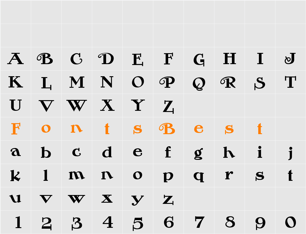 Rogers2 Character Map
