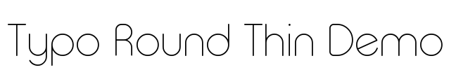 Typo Round Thin Demo