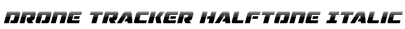 Drone Tracker Halftone Italic Font Image