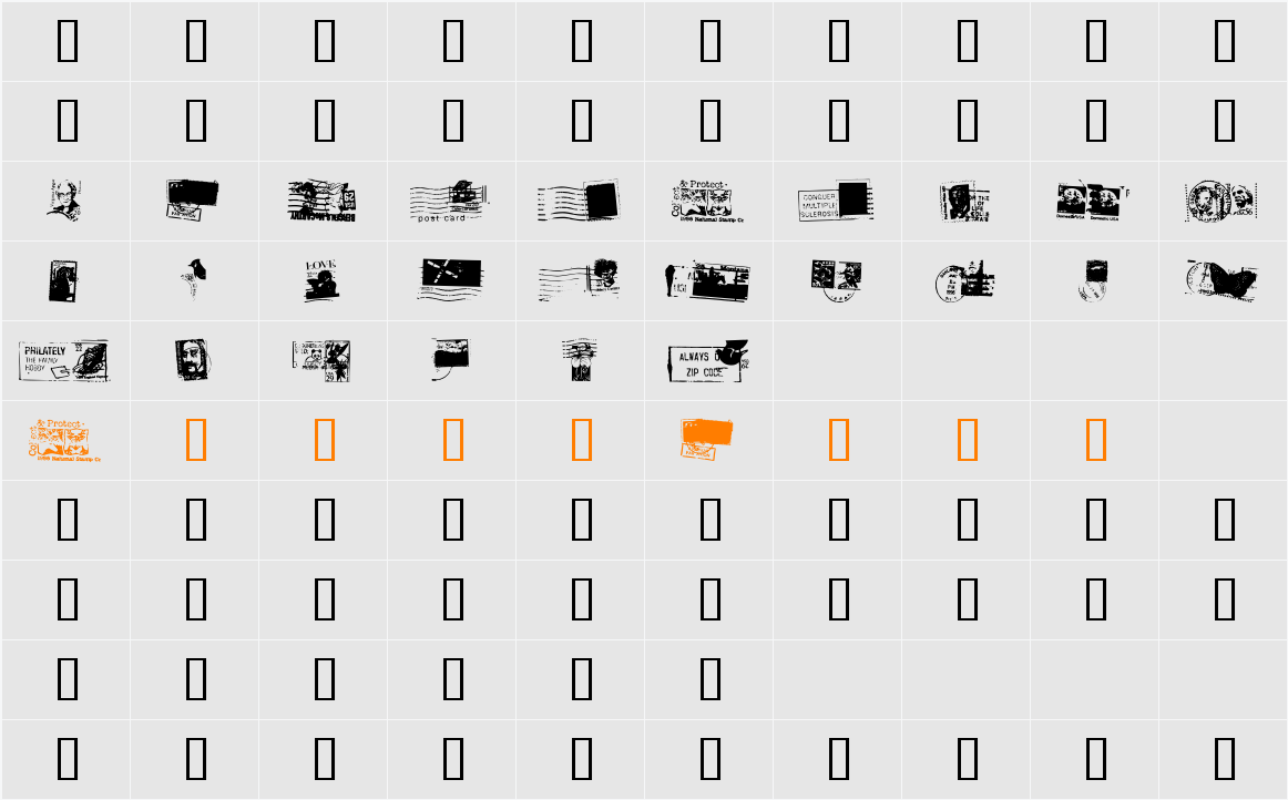 Dead Letter Office Character Map