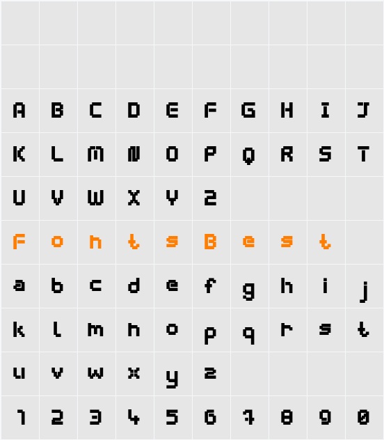 webpixel bitmap Character Map