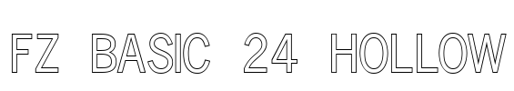 FZ BASIC 24 HOLLOW Font Image