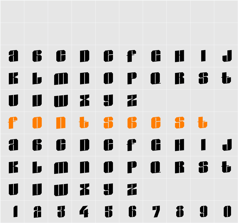 a_GladeUp Character Map
