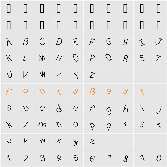 Stafona Character Map