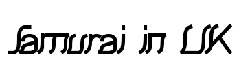 Samurai in UK Font Image