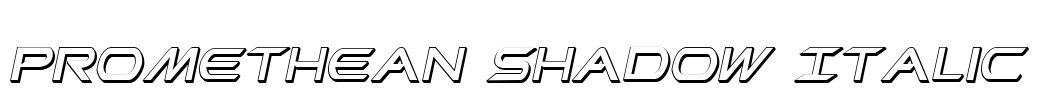 Promethean Shadow Italic Font Image
