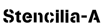 Stencilia-A Font Image